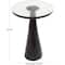 24" Black Aluminum Geometric Cone Accent Table